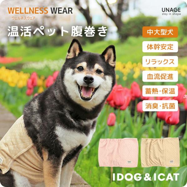 犬 服 IDOG&amp;ICAT UNAGE アンエイジ 中大型犬用 ウェルネス温活ペット腹巻き アイドッ...