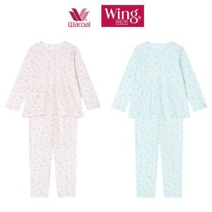 ワコール Wing パジャマ レディース 綿100% 天竺素材 ナイトウェア ルームウェア 長袖 母の日 冷房対策 春 秋 一部地域除き送料無料 EP7082｜idol4970