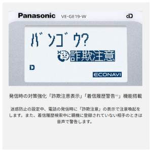 【在庫あり】VE-GE19DL-W パナソニッ...の詳細画像4
