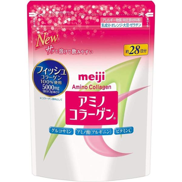 明治 アミノコラーゲン 詰替用 196ｇ 28日分 meiji コラーゲンパウダー アミコラ