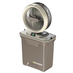 AirRevolution-V02 ミストファン ベージュ ポータブル 扇風機 冷風扇 11Lタンク 首振り エアレボリューション-V02 KMネクスト