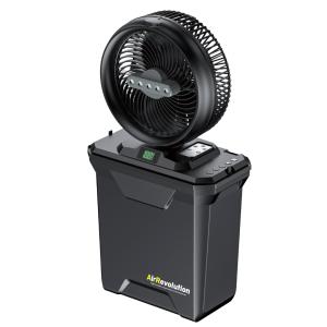 AirRevolution-V02 ミストファン ブラック ポータブル 扇風機 冷風扇 11Lタンク 首振り エアレボリューション-V02 KMネクスト