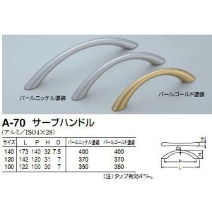 シロクマ　白熊印　A-70　サーブハンドル　引き出し、家具用取手　取っ手　100mmビスピッチ｜iefan