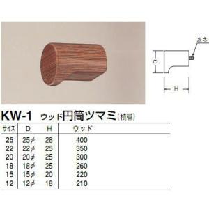 シロクマ　白熊印　KW-1　ウッド円筒ツマミ　扉、家具用つまみ　15φ｜iefan