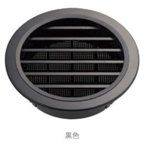 丸喜金属 P-820 黒 75Φ PC丸型ガラリ(フードなし) 1個 マルキハード