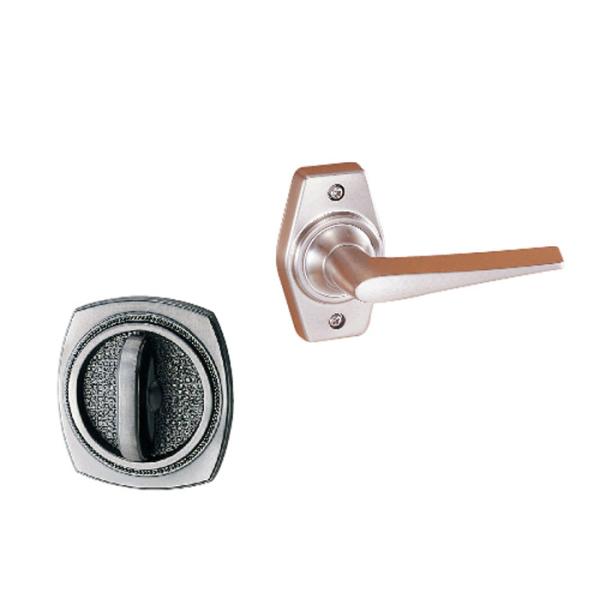 HL-2N 戸襖錠 和室用 ニッケル バックセット65mm 取替レバーハンドル マツ六 ゲートレバー...