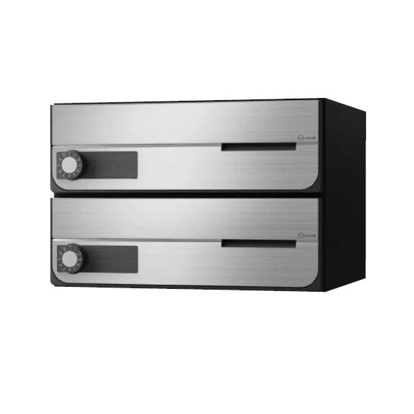 キョーワナスタ KS-MB4002PY-2LK-S ポスト 前入前出／屋内タイプ 2戸用 横開き 可...