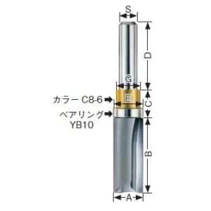 大日商 コーナービット ガイドベアリング付ストレート トリマー用 GL25