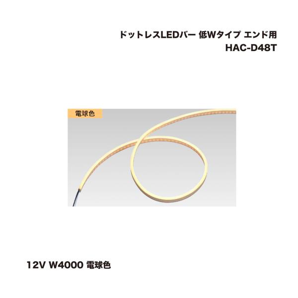 タカショー HAC-D48T ドットレスLEDバー 低Wタイプ エンド用 12V W4000 電球色...