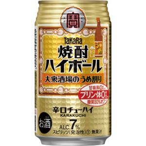 【宝酒造】焼酎ハイボール　大衆酒場のうめ割り　350ml×24本　糖質80％オフ　Alc.7％
