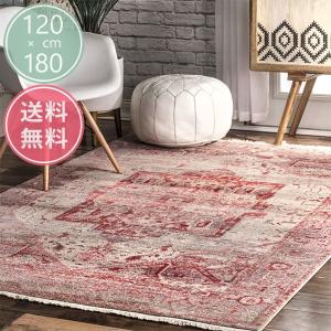 120×205ブラウン×桜ピンクベージュ　メダリオン　トルコヴィンテージラグ 120×205ブラウン×桜ピンクベージュ メダリオン トルコ