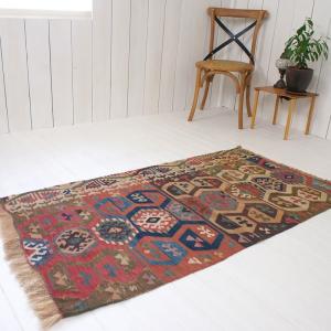 キリムラグ じゅうたん 絨毯 ラグ マット 幾何学 カーペット キリム柄