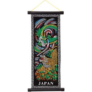 キャッスルエンタープライズ デザイン小物 マルチ 縦41×横18cm 日本のお土産 掛け軸 竜虎 豆 SC101