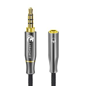 ヘッドホン 延長コード 標準3.5mm 四極 ステレオミニプラグ オス to メス オーディオ延長ケーブル 複数本銅ワイヤ 高伝導度 高純度銅芯延長ケ