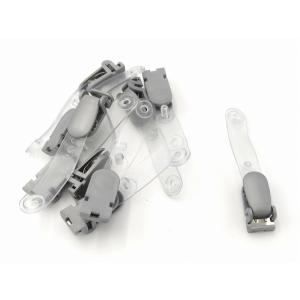 0370 バンドクリップ 名札用クリップ 10個セット グレー クリップ 手芸 名札ホルダー IDカ...
