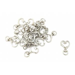 0411 ハート形ナスカン シルバー 回転器具付き 20個セット パーツ ハンドメイド DIY 送料...
