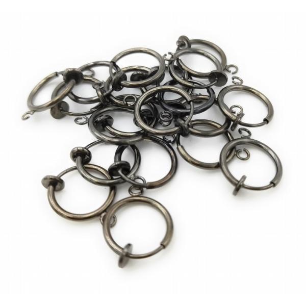 0425 カン付きイヤリング パーツ 13mm ガンメタカラー パーツ ハンドメイド DIY 送料無...