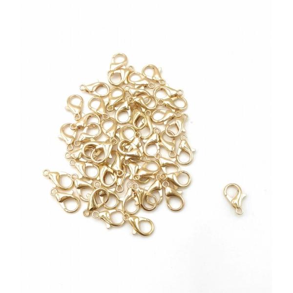 0430 カニカン ライトゴールドカラー 14mm 50個セット パーツ ハンドメイド DIY 送料...