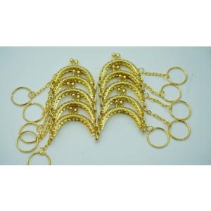 0494 ミニ がま口 口金 ハンドメイド 手芸 金属 パーツ ゴールド 幅約5cm 10個セット ...