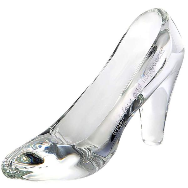 TEATSIGHT ガラスの靴 透明 ガラス製 ハイヒール 彫刻 メッセージ入り （B-01）