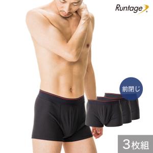 前開き/前閉じ選べる,インナー,下着/Runtage  ボクサーパンツ ブラック/メンズ