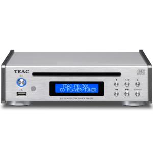 送料無料　展示品（未使用）　メーカー保証有　　TEAC　PD-301-S [シルバー]　ワイドFM対応　チューナーとUSBメモリーの再生機能搭載　CDプレーヤー