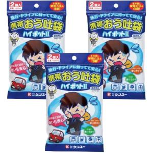 携帯おう吐袋 ハイポット2（2個入） 2HP2-100 嘔吐物処理剤 嘔吐物凝固