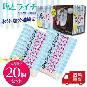 [20本] 日東紅茶 塩とライチ 20本 熱中症対策 スポーツ 水分補給 夏バテ 粉末清涼飲料 9.8g スティック１本で180ml｜ifc-valuetrust