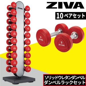 ダンベル ダンベルラック ウレタン材質 1-10kg 10ペア ラックセット ダンベルホルダー ZIVA｜ifitness-shop