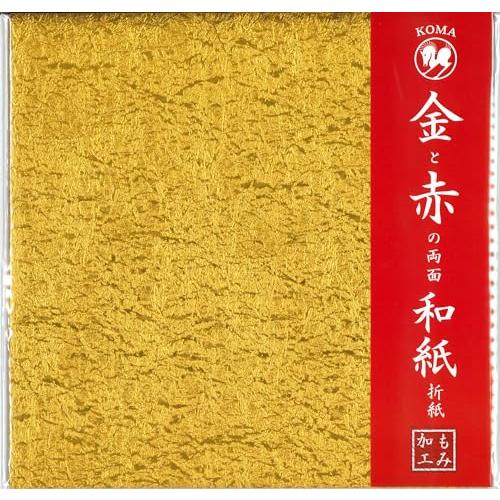 もみ金箔折紙２５cm赤（１０枚入り）