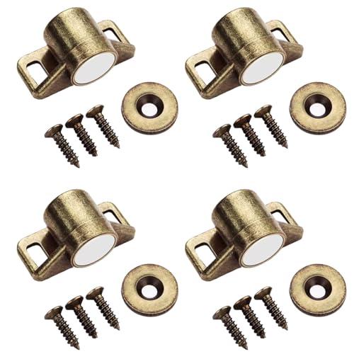 WHECHE マグネット キャッチ 強力 マグネット ラッチ 小型 亜鉛合金製 ドア止め金具 ネジ付...