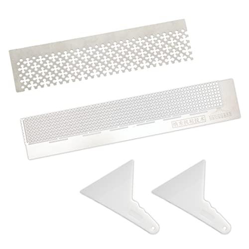 HAMILO ダイヤモンド刺繍 ステンレス定規 ダイヤモンドアートツール 修正用ヘラ 4点キット