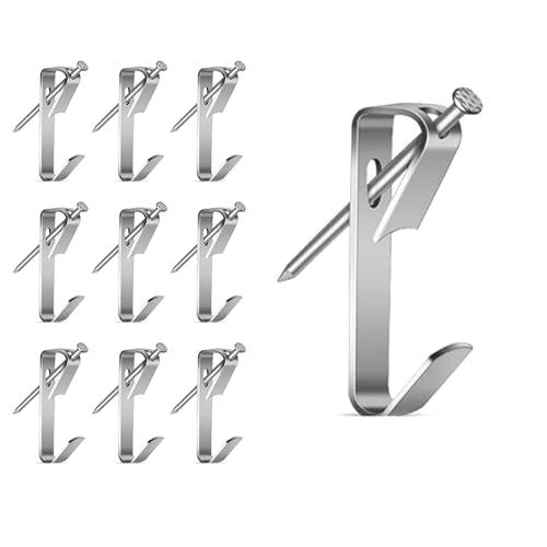 60個セット 石膏ボード用 壁 フック 銀 石膏ボード用 壁 ピン 安全荷重30ポンド（13.61k...