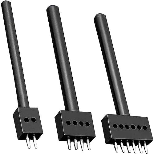 MOLATE 3本 丸穴 ポンチセット レザークラフト工具 皮 革製品 道具ポンチ 穴あけ間隔 5M...