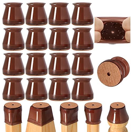 椅子脚カバー 椅子あしキャップ シリコン クリアー 騒音 きず防止 滑り止め レフィル付きフェルトシ...