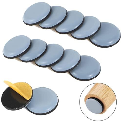 fogman 家具スライダー 家具パッド 傷防止 防音 丸型 粘着 楽に移動できる 12枚セット (...