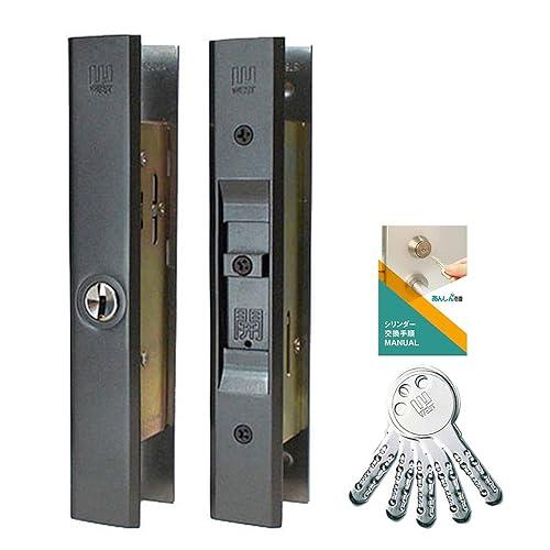WEST(ウエスト) 引き違い戸 錠 WEST333 引き戸 真ん中 鍵 ロック 交換 後付け 玄関...