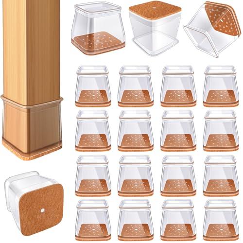 VIUME 椅子脚カバー 四角 椅子あしキャップ シリコン クリアー 騒音 きず防止 滑り止め レフ...