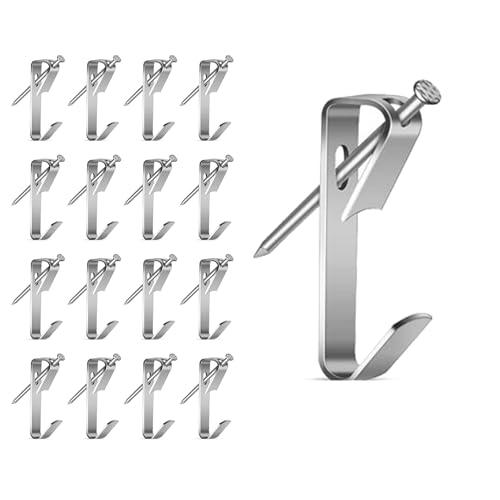 100個セット 石膏ボード用 壁 フック 銀 石膏ボード用 壁 ピン 安全荷重30ポンド（13.61...