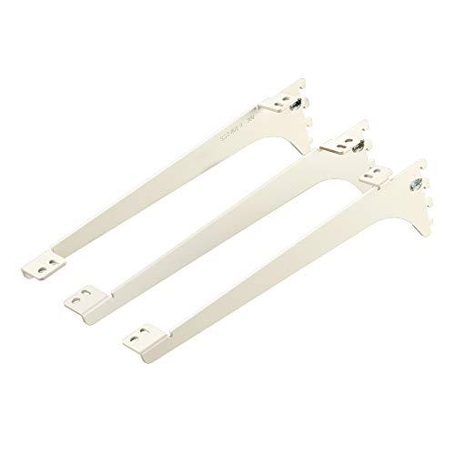 南海プライウッド アームハング棚柱SS 棚受(木質棚板用) SSホワイト 奥行300mmタイプ 3本...