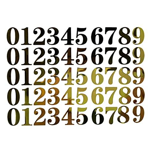 EDEN（エデン）ゴールド 数字 シール 高さ 1.5cm 金色 金属 デカール 0-9（各数字10...