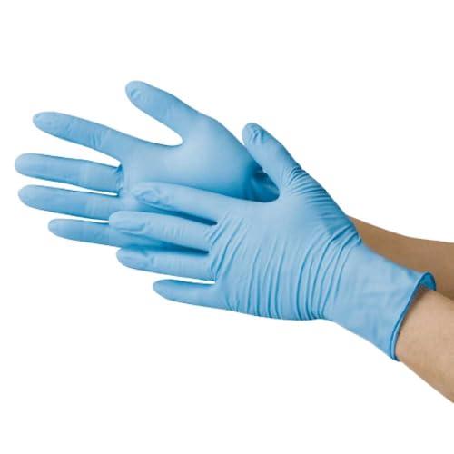 川西工業 ニトリル極薄手袋 粉なし 100枚入 #2041 ブルー L