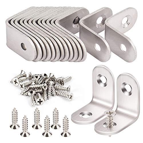 ステンレス製 棚受け金具 Ｌ字アングルブラケット接合金具 ステンレスネジ コーナーブレース (25x...