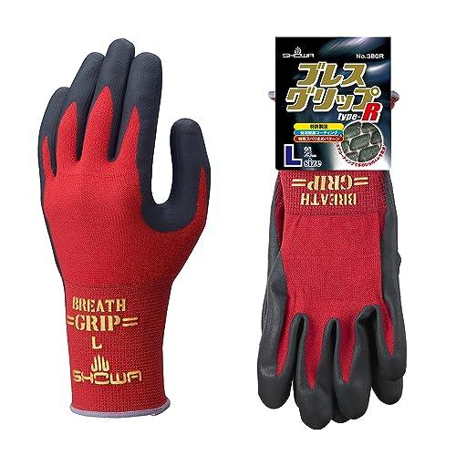 ショーワグローブ(Showaglove) No.380Rブレスグリップ type-R レッド Sサイ...