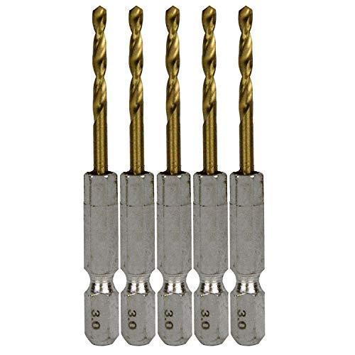 SK11(エスケー11) 六角軸Tin鉄ドリル 微短 5本組 3.0mm