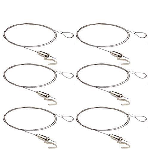 シュウ氏テク ピクチャーレール ロープ 自在金具付 径1.5mm (全長1.0m/6本セット)