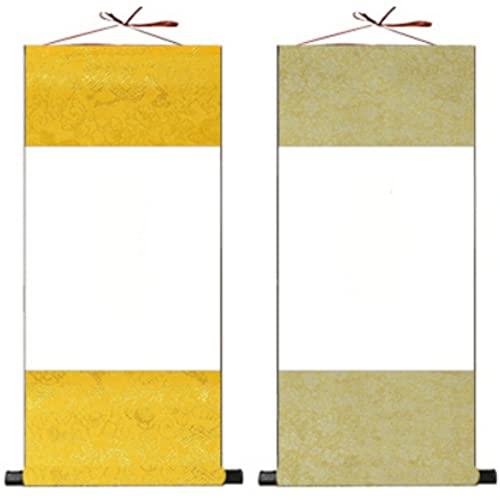 Sweet Plus 掛け軸 白紙 画仙紙 半紙 書道 習字 水墨画 日本画 色紙 書き初め 無地 ...