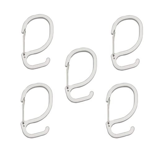 S字フック シルバー 脱落防止S型フック サイズ(全長9cm、大開け口:3.3cm) Sフックカラビ...