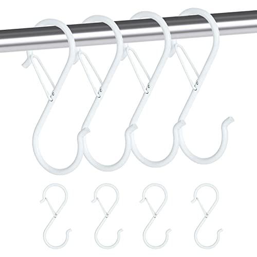 JUSTBOKU s字フック 落ちない 錆びない えすじふっく アイアン 白 Sじフック 落下防止 ...