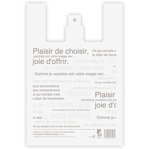 ヘッズ レジ袋 L 30×55×15cm 白 100枚 カフェオレ バイオマス30 無料配布可 HE...